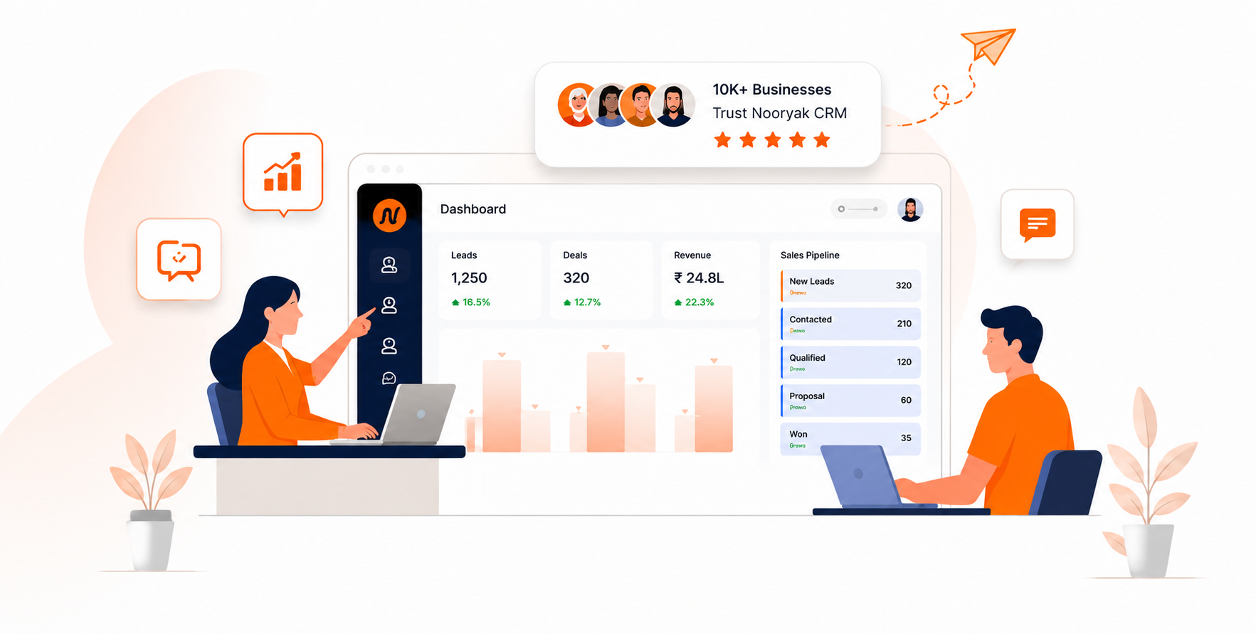 CRM dashboard illustration